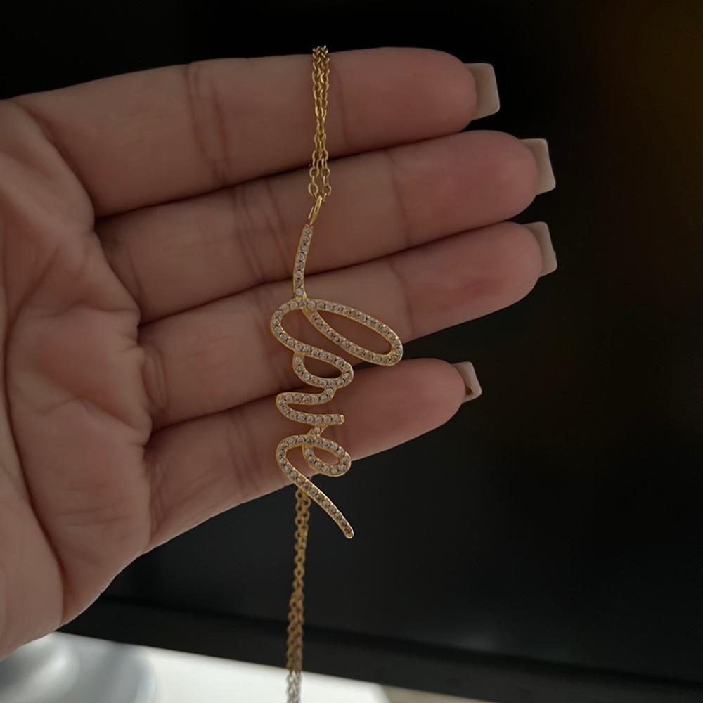 Lovestylize “Love” necklace